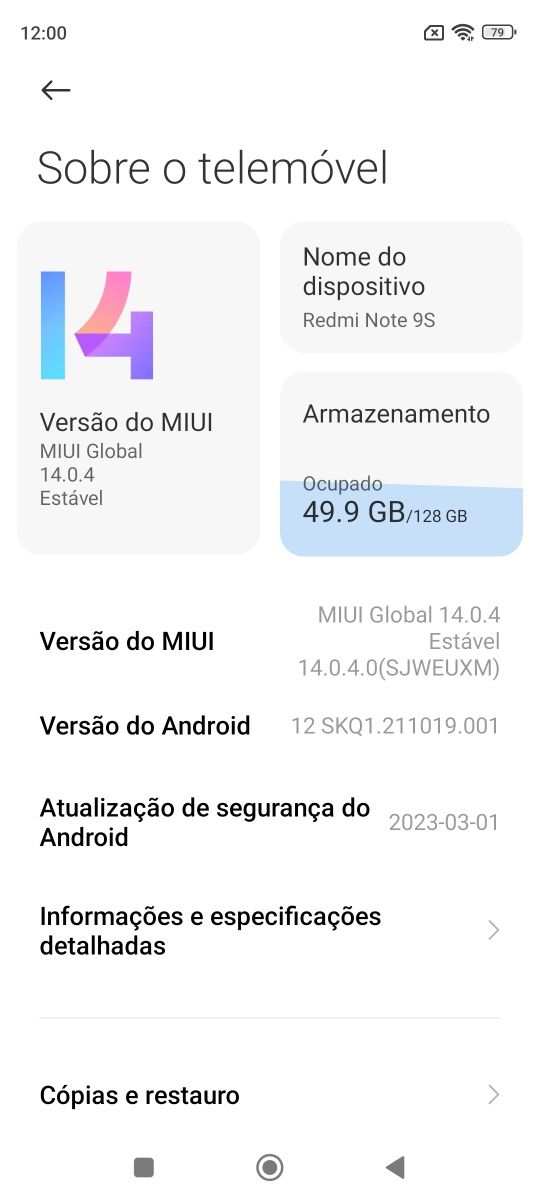 Xiaomi Redmi Note 9S 6Gb/128Gb como novo