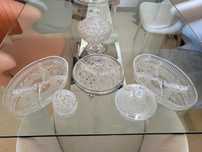 Conjunto 6 peças vidro de mesa