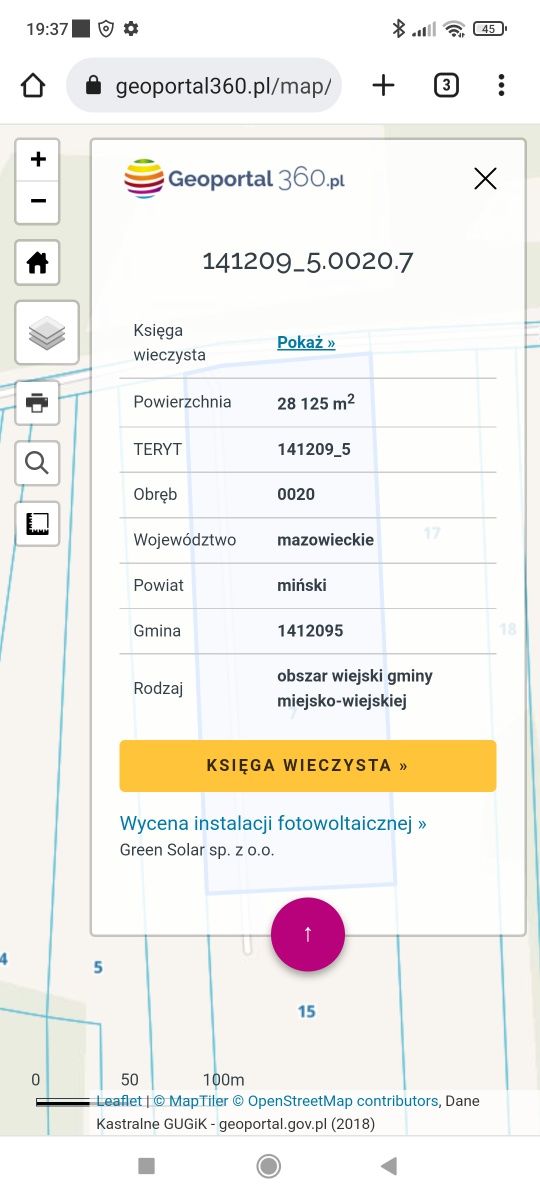 Sprzedam działkę Kazimierzów 60km od Warszawy obok Kałuszyna