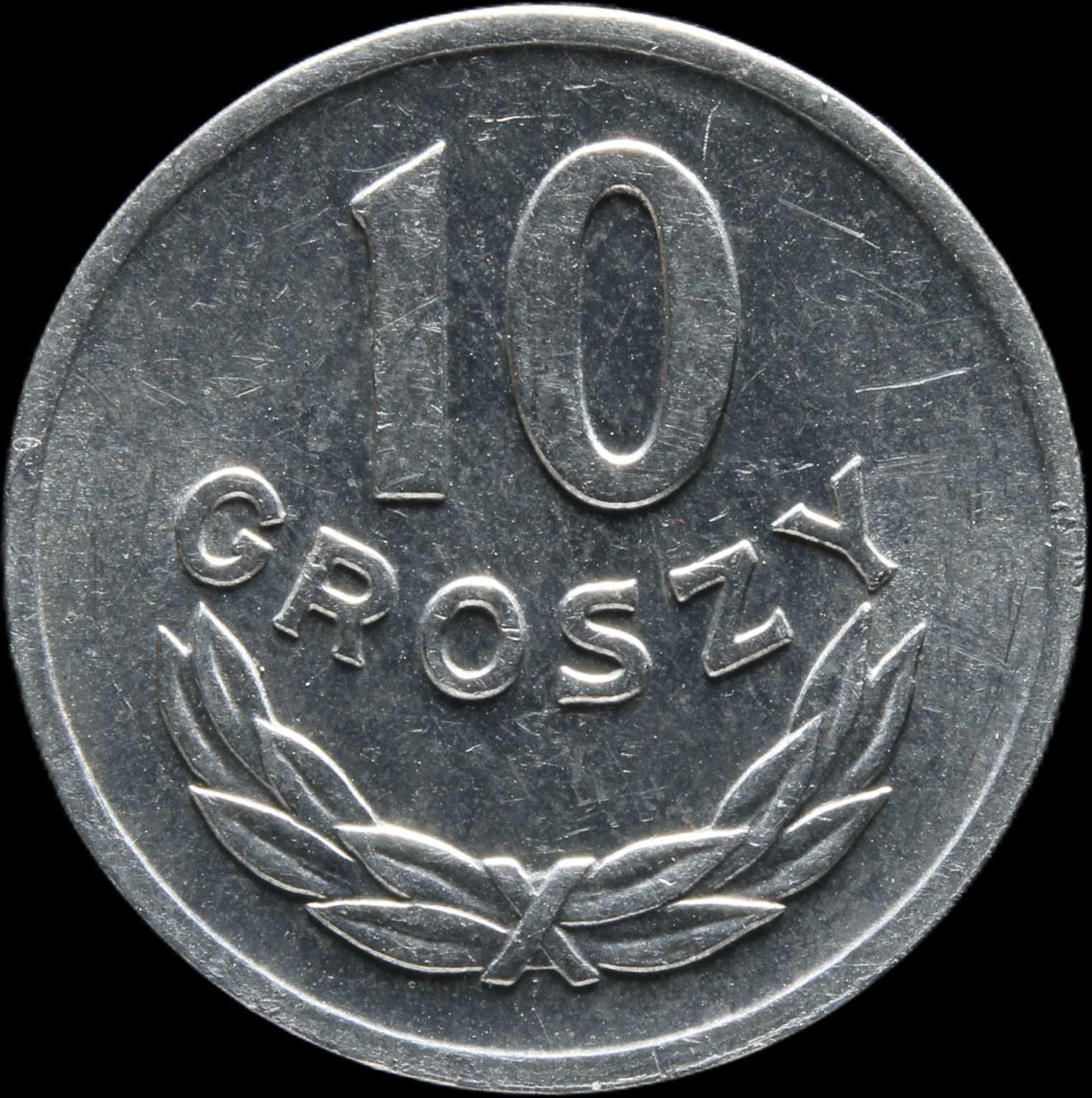 Moneta 10 groszy 1949 aluminium PRL okołomennicza