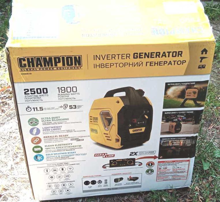 Champion – портативний інверторний бензиновий генератор 2500Вт