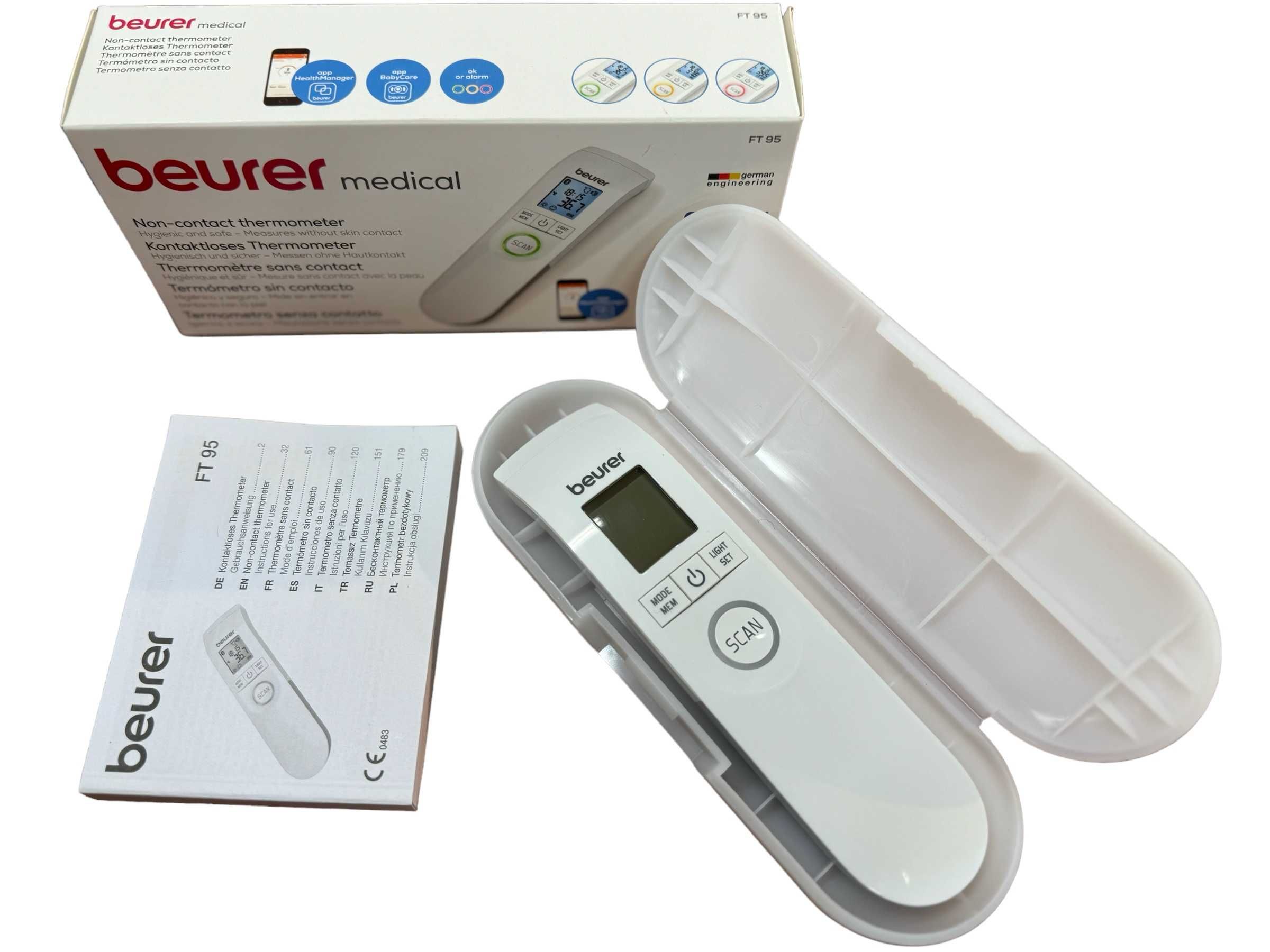 Termometr kliniczny Beurer FT 95 Bluetooth z aplikacją na telefon