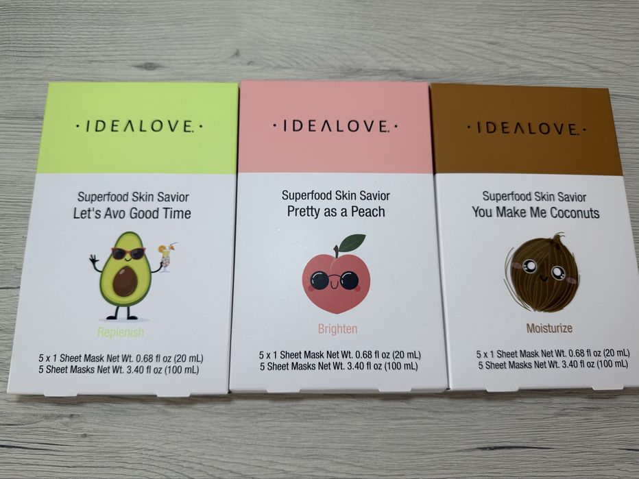 Подарунковий набір масок для обличчя Idealove. Бальзам для губ Sierra
