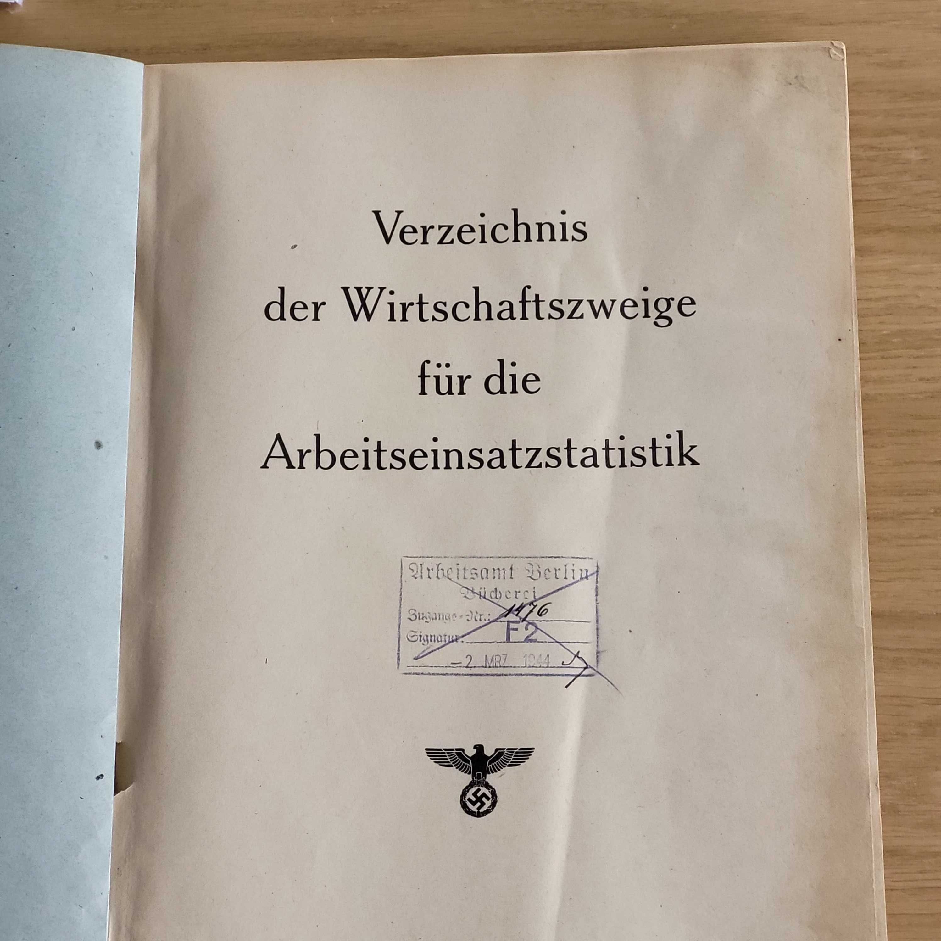 Statystyki wykorzystania siły roboczej Departament Pracy Berlin 1943 r