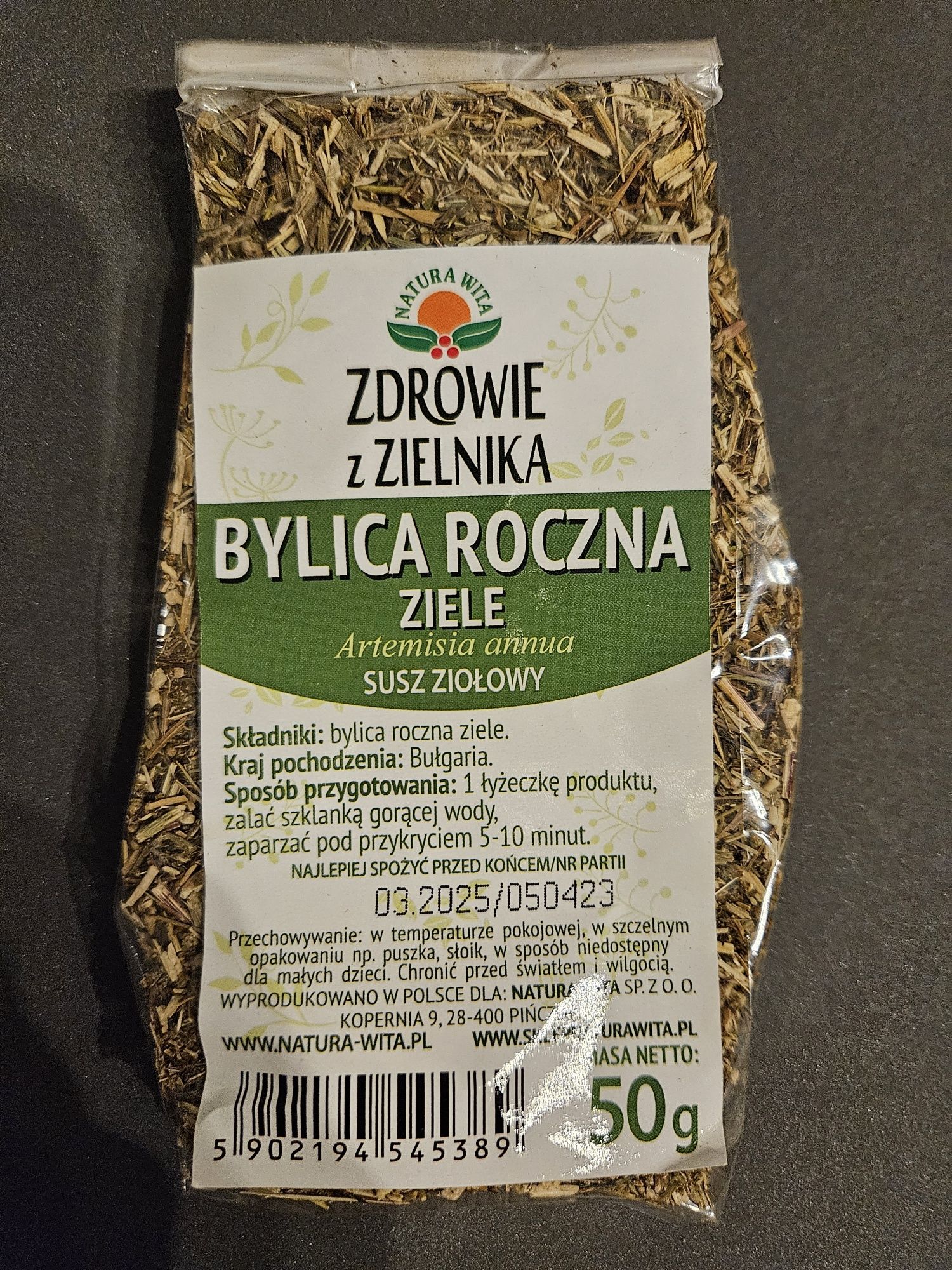 Bylica roczna ziele 50 gram przeciwnowotworowe