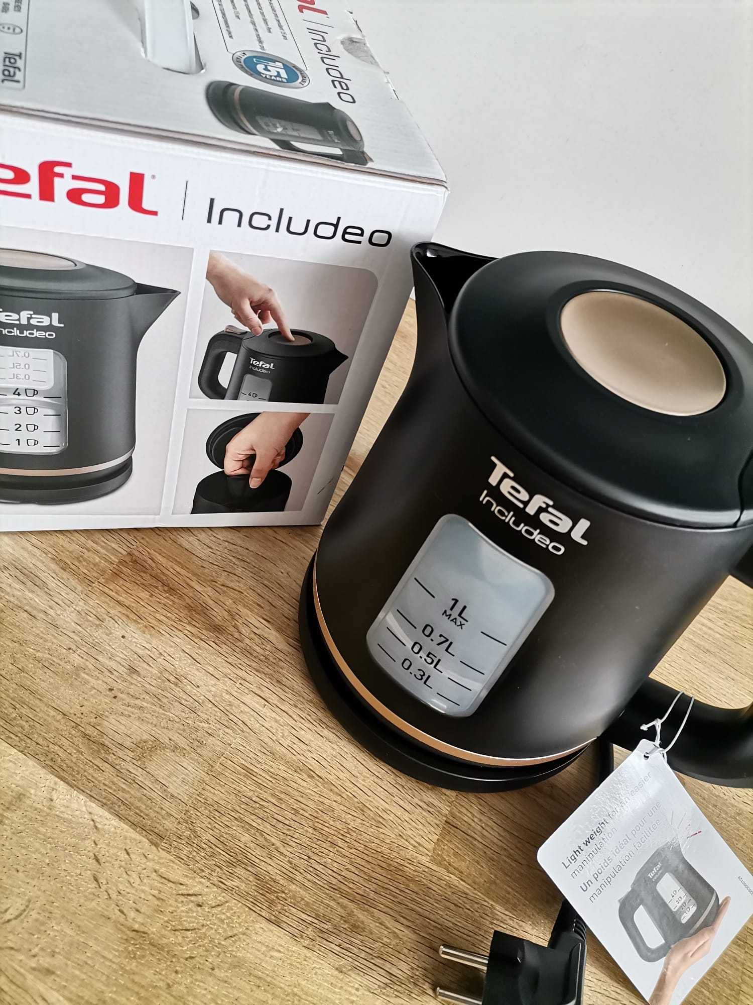 Tefal Incluedo Czajnik, Czarny, 1 L