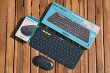 Klawiatura Logitech k380 + myszka  logitech pebble