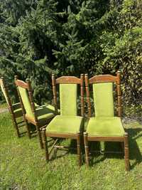 4 krzesła zielone obicie.  super cena