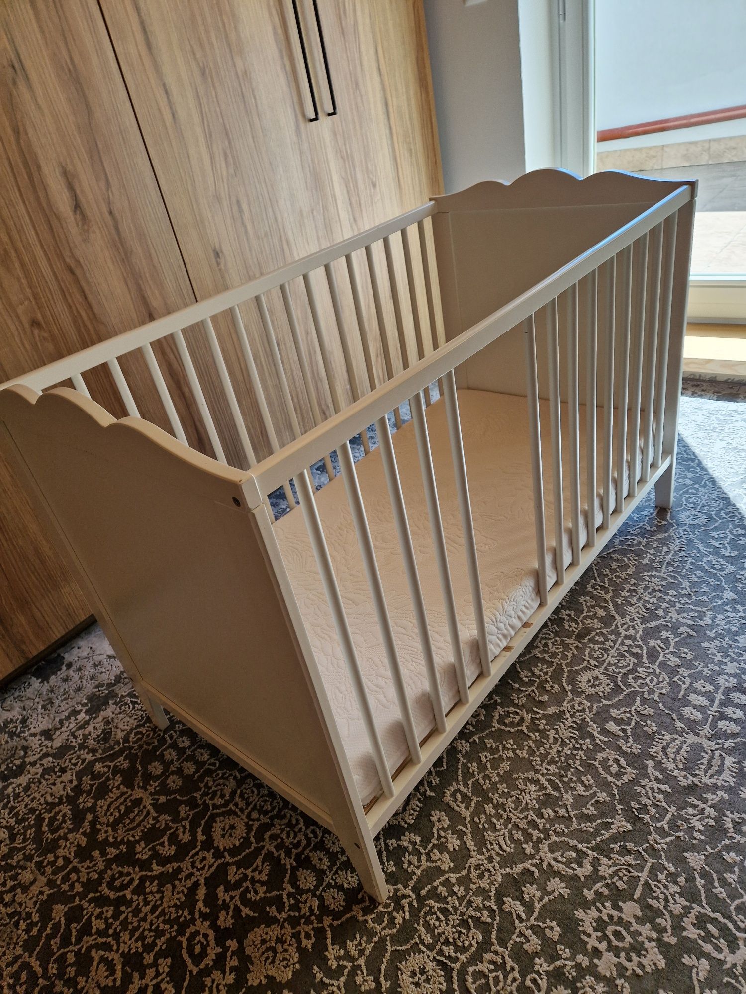 Łóżeczko hensvik ikea 120x60 + materac