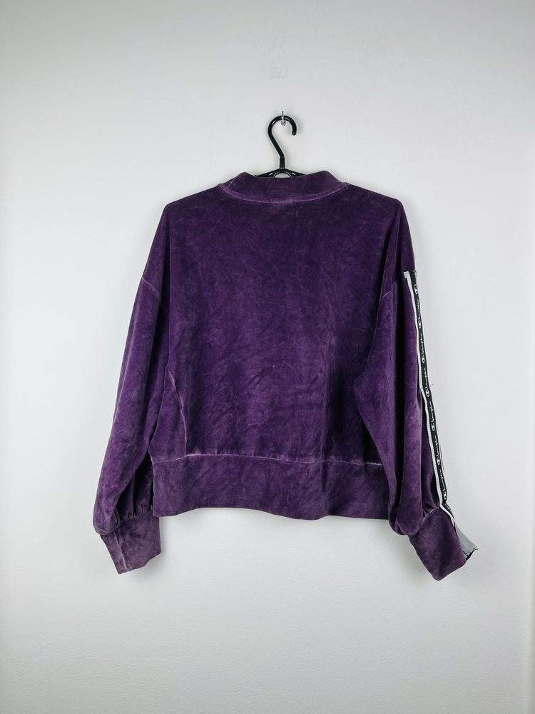 Fioletowa bluza welurowa damska Champion rozmiar XS fit S hoodie