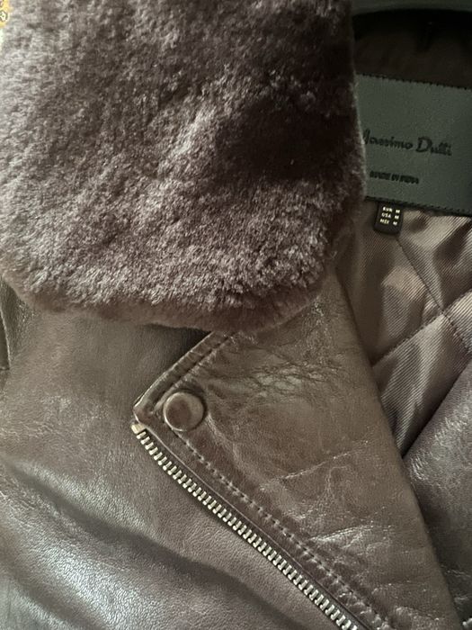 Шкіряна куртка massimo dutti
