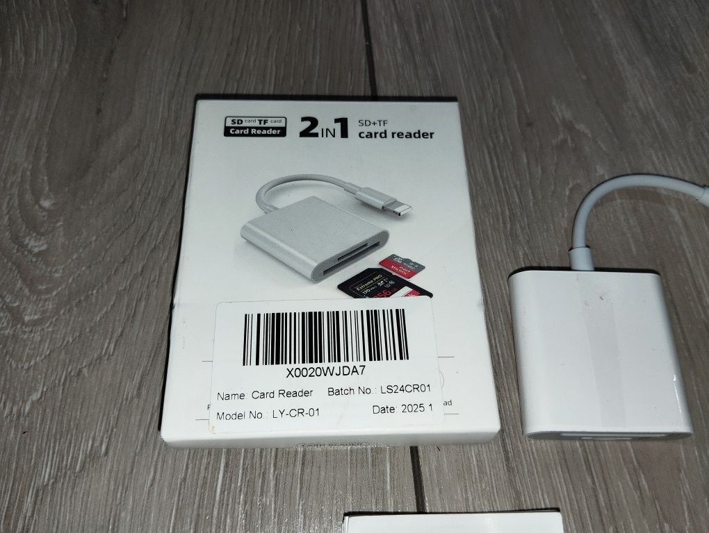 Adapter 2 in 1 do iPhone czytnik kart pamięci