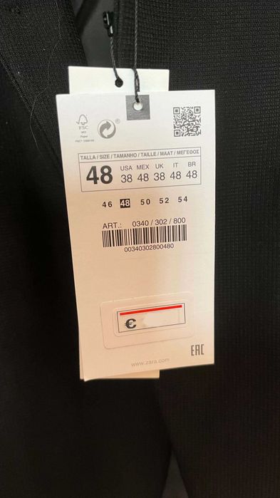 Casaco Fato Zara Novo