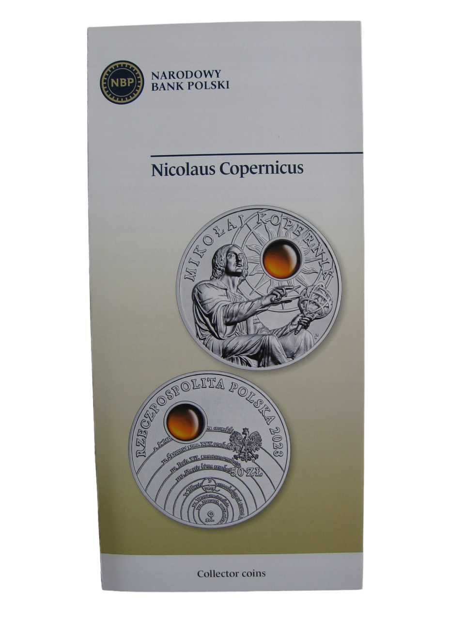 Srebrna moneta 50 zł Mikołaj Kopernik 2023 folia NBP Secure Bag!