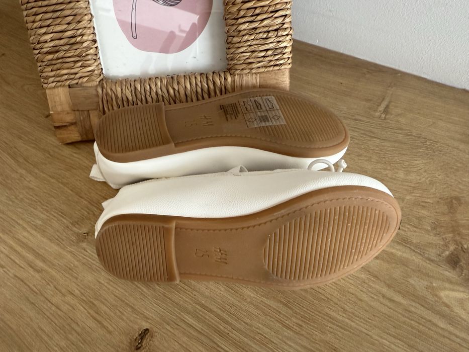 Baleriny balerinki h&m białe 25