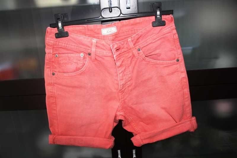 Calções de ganga vermelho coral PEPE JEANS T.29