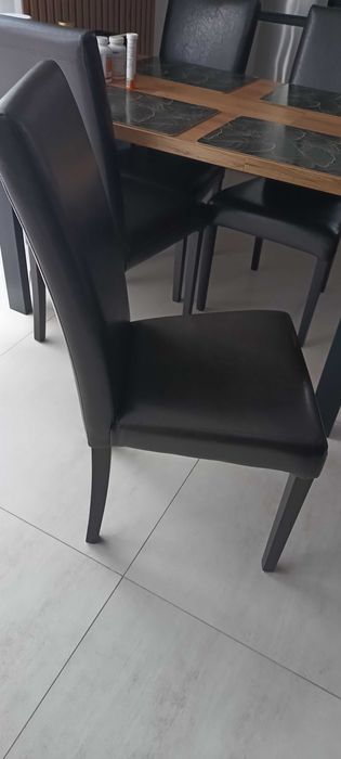 Krzesła skórzane 4 sztuki