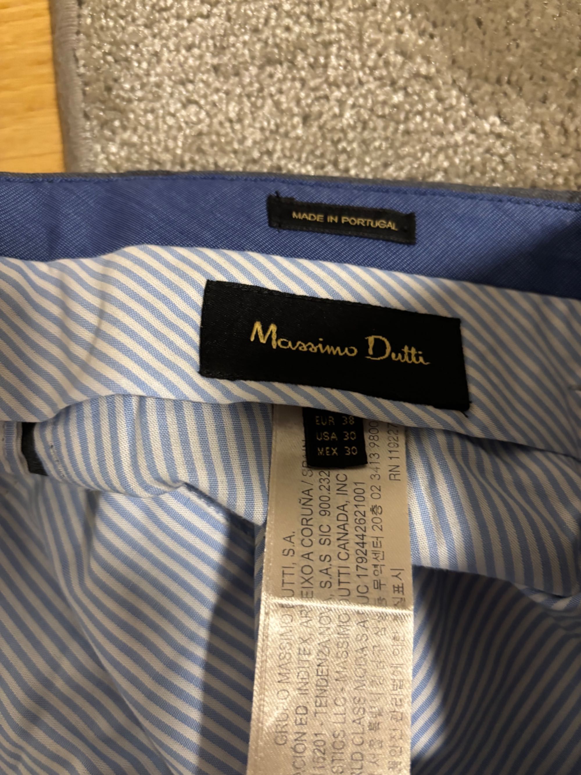 Calça de fato cinza Massimo Dutti