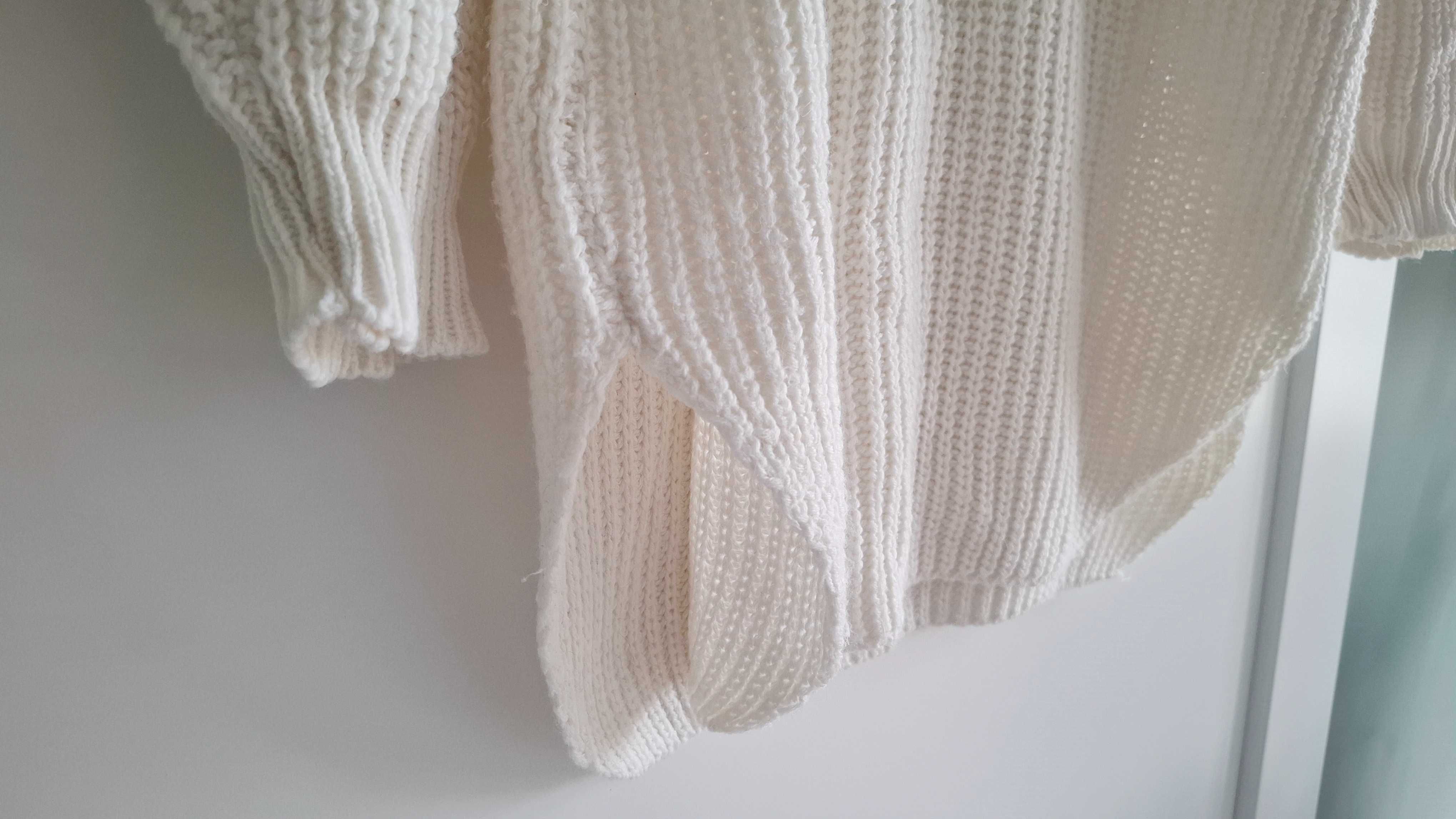 Sweter tunika sukienka kremowy ciążowy S XS