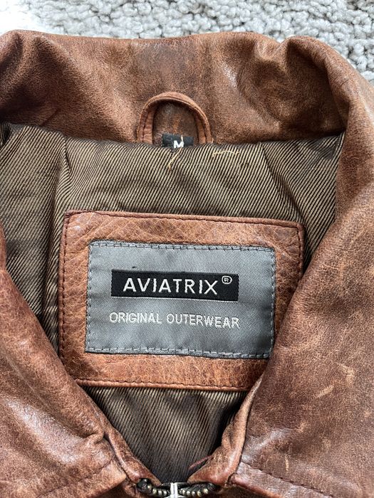 Шкіряна куртка Aviatrix x Avirex M