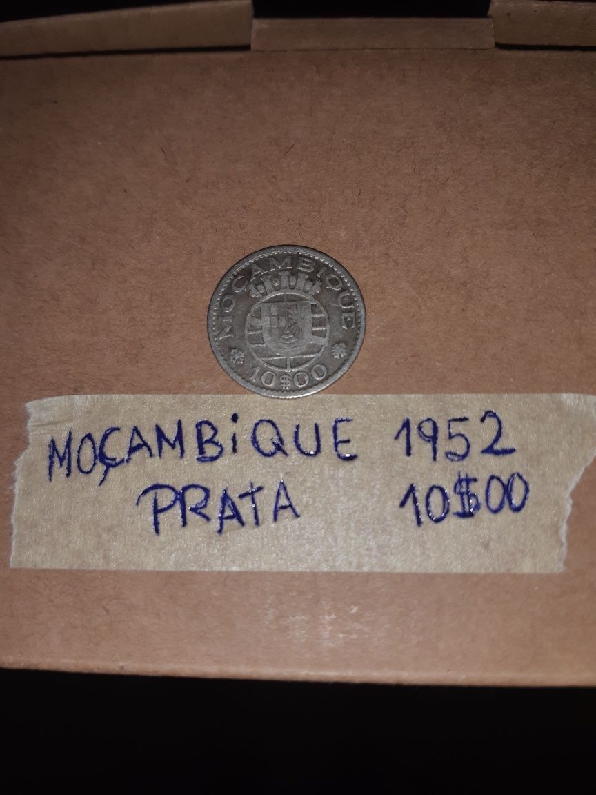 10$00 Moçambique 1952 (Prata)