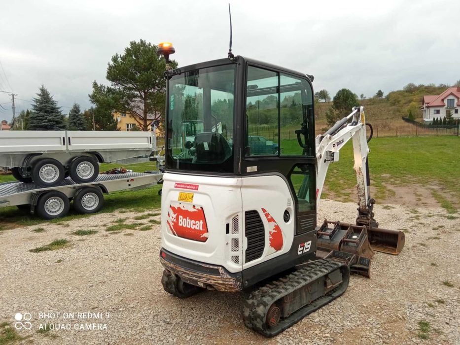 BOBCAT E19 Minikoparka 3 łyżki Szybkozłącze 2023r FV ORYGINAŁ