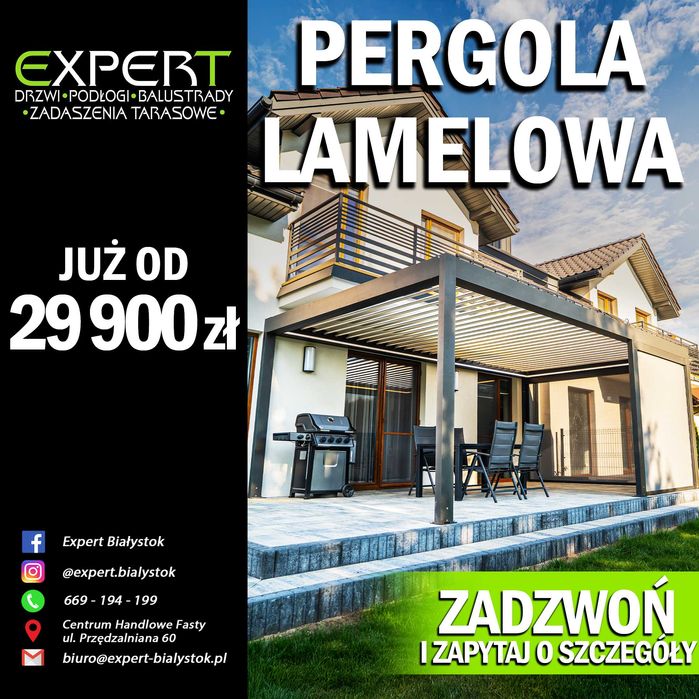 Pergola Altana Zadaszenie Tarasu Patio Weranda Montaż Transport Pomiar