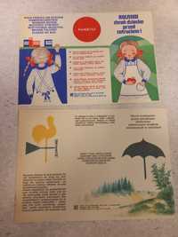 Dwa plakaty PCK- Rolniku, chroń dziecko i Chroń środowisko. 1982