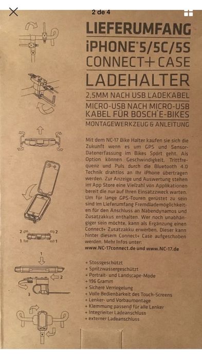 suporte Nc-17 connect para moto iphone 5