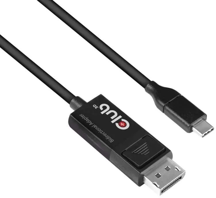 club3d cac-1557 usb c displayport 1.4 czarny długość kabla 1.8 m