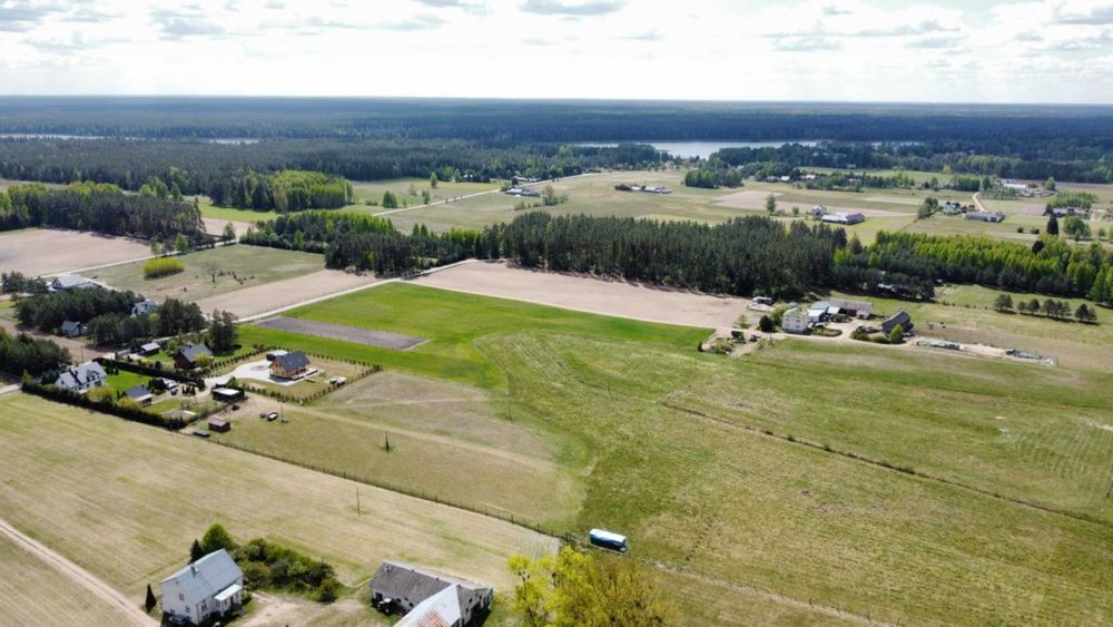 działka budowlana, Walne, niedaleko Augustowa, 900 m do jeziora