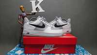 Buty Nike Air Force 1 07 Lv8 Cut Out Swoosh White Wolf Grey Black R.41