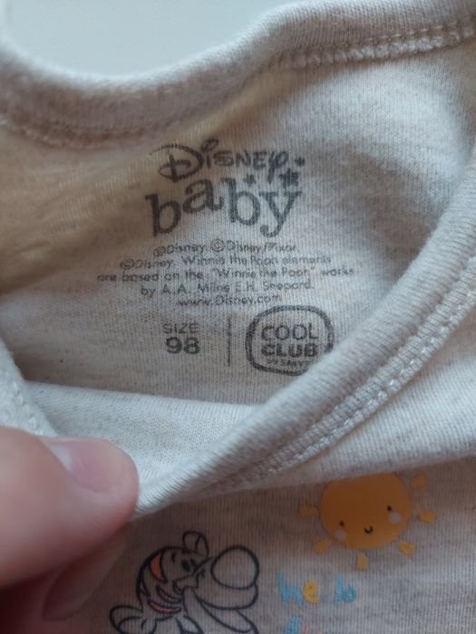 Body Colo Club r. 98 – beżowe z Tygrysem (Kubuś Puchatek), nowe