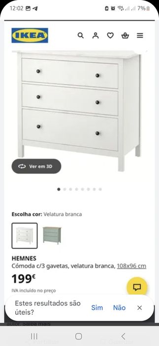 Cómoda branca Ikea