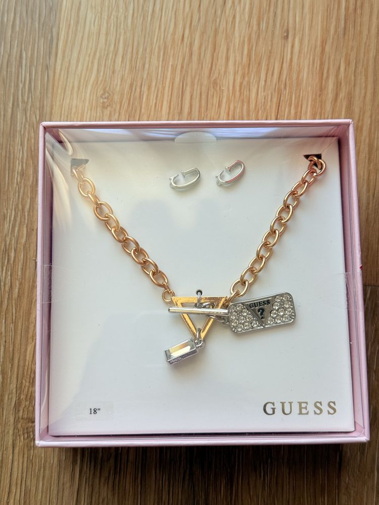 Conjunto jóias colar e brincos Guess NOVO