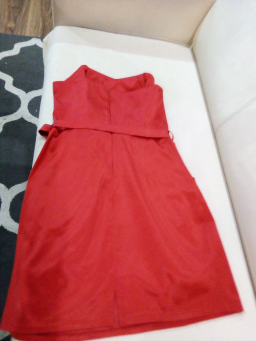 Sukienka czerwona r. 38 M rubinowa Nuance ROBE rozkloszowana