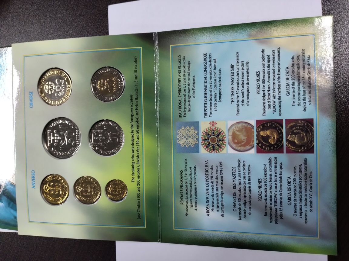 Coleção de 9 moedas expo 98