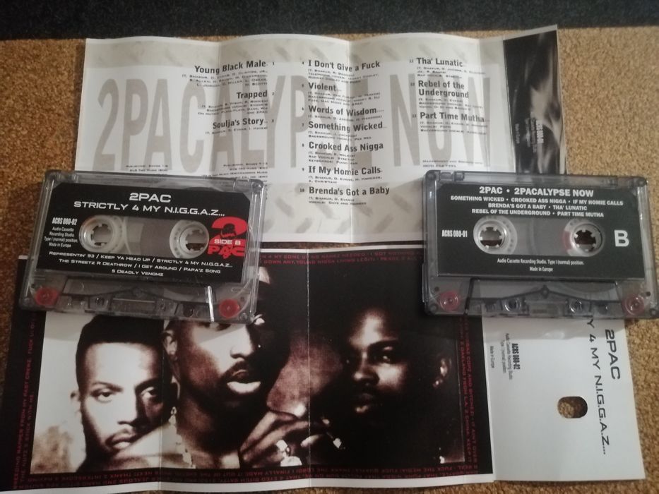 2PAC - 'Strictly 4 My NIGGAZ' , '2Pacalypse Now'' аудиокасета