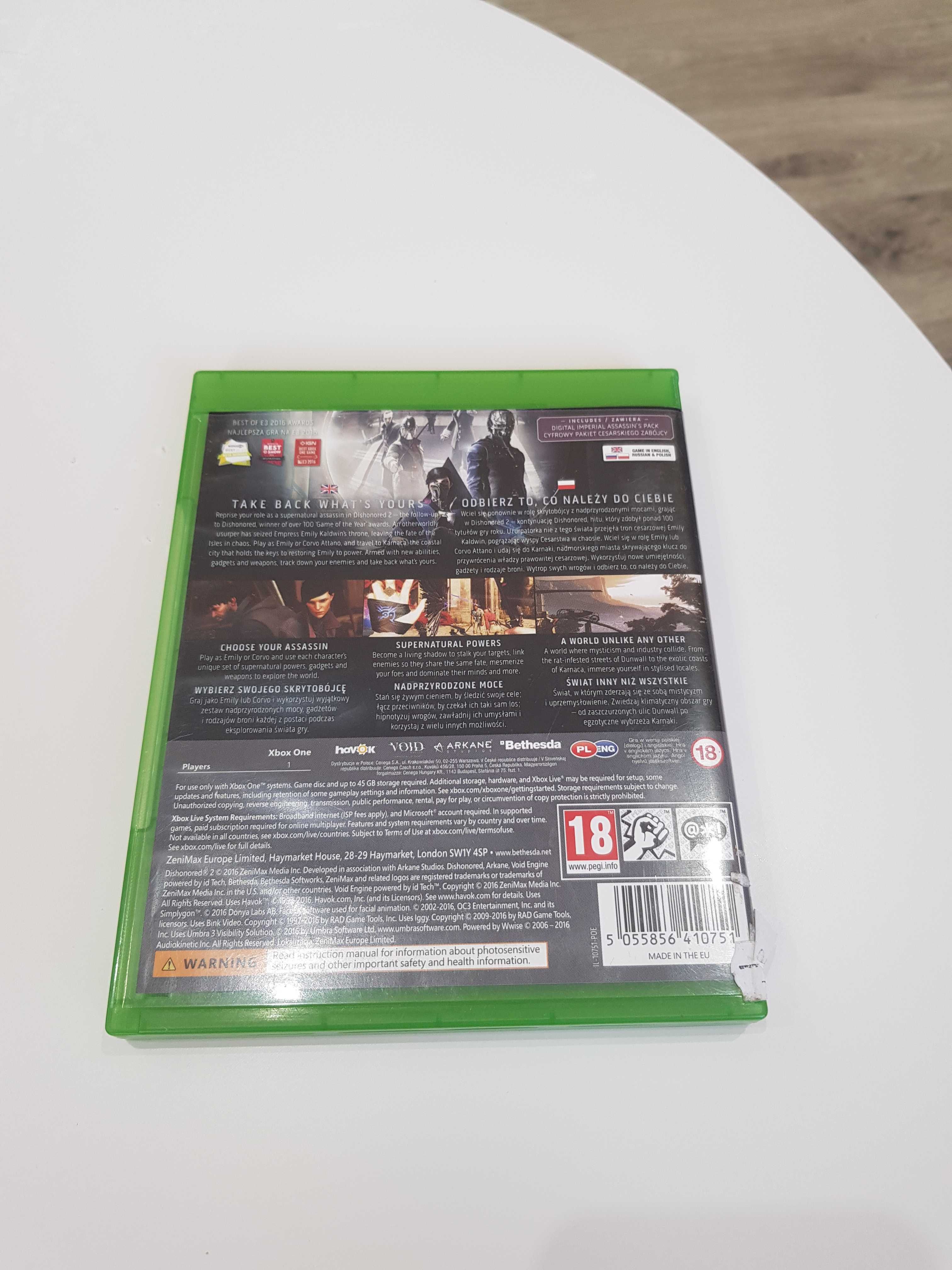 Dishonored 2 Xbox One Sklep Iława
