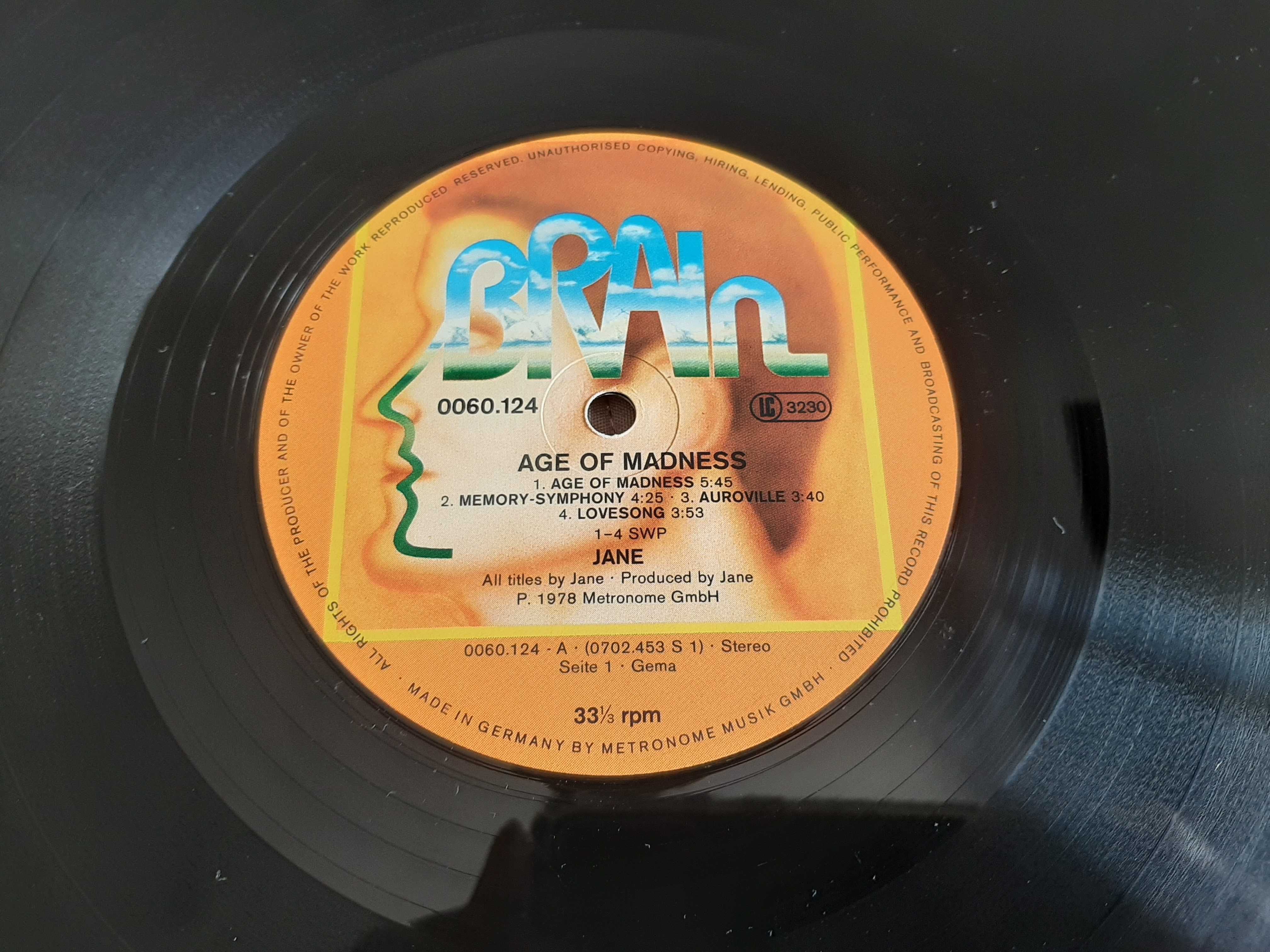Jane - Age Of Madness - Germany - Vinil LP