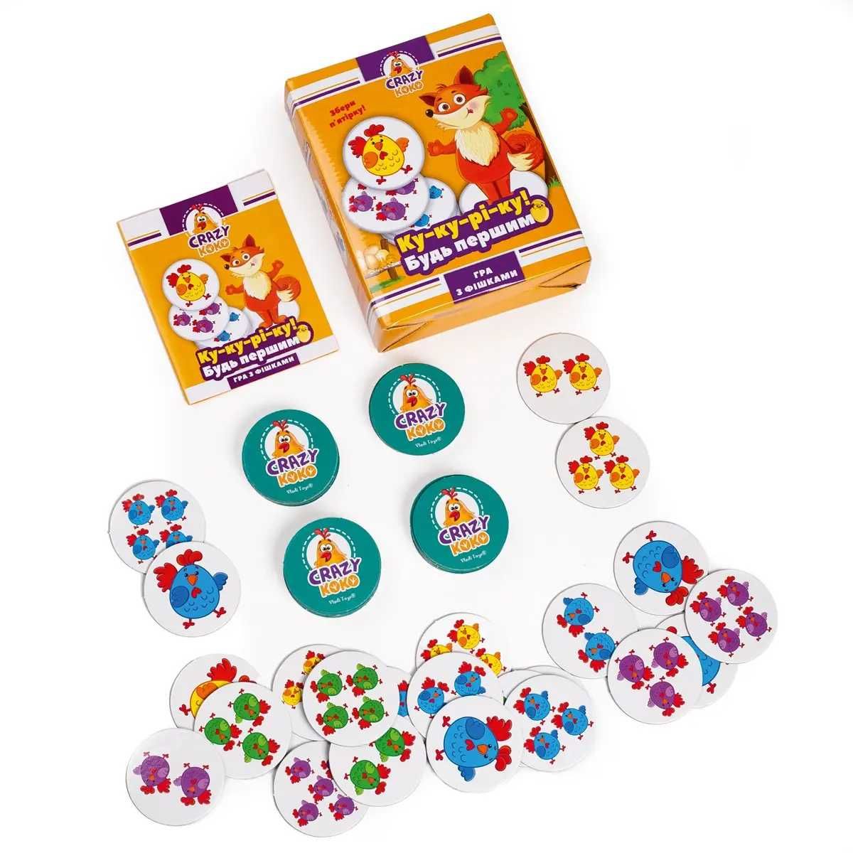 Гра настільна Vladi Toys розважальна Crazy Koko «Ку-ку-рі-ку!» (Укр)