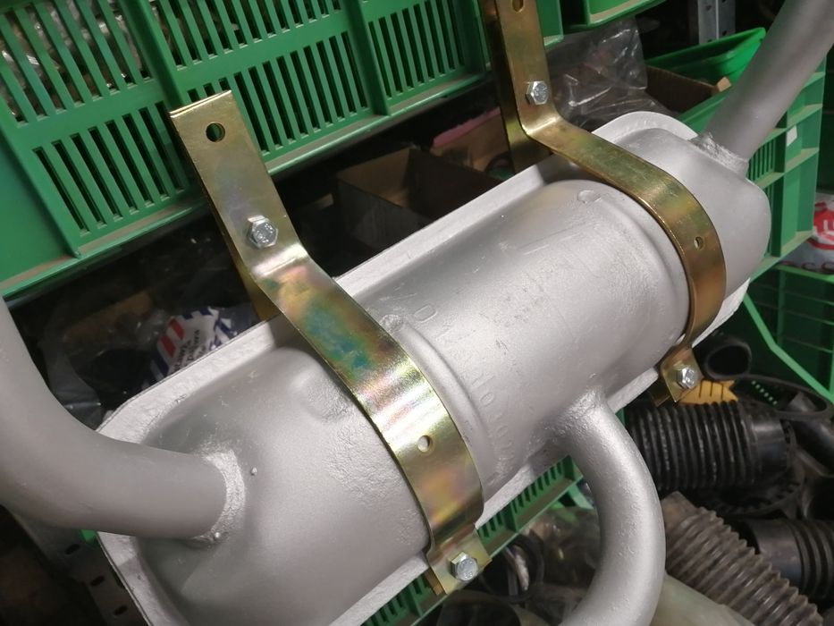 Fiat 126p tłumik do wersji ST i FL + obejmy z grubej stali z lat 80