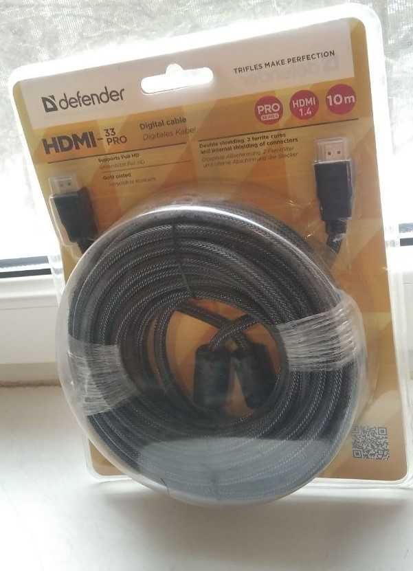 Цифровий кабель Defender HDMI-33PRO HDMI MM, ver1.4 10 м (87435)