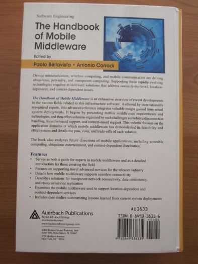 Livro Técnico em inglês "The Handbook of Mobile Middleware"