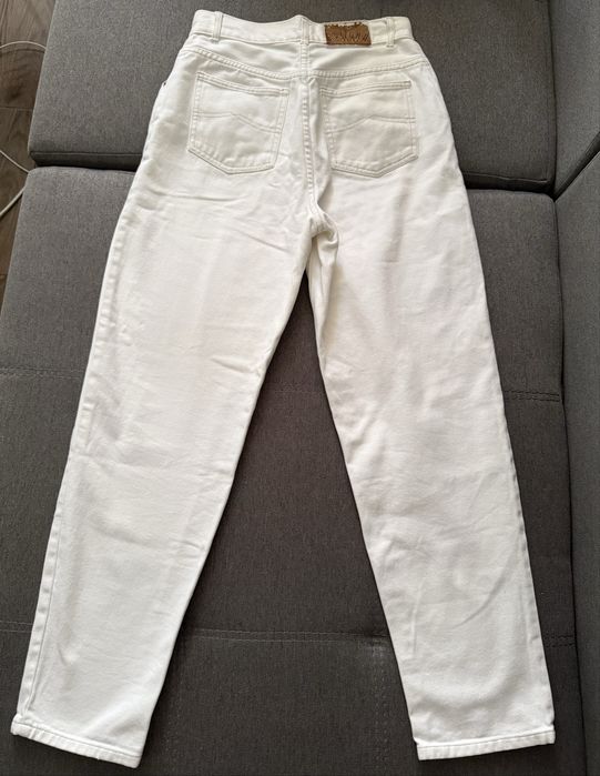 Вінтажні, білі джинси mom