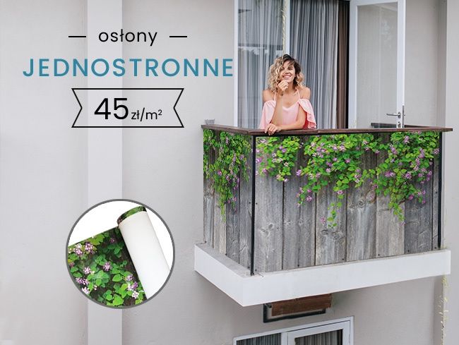 Osłony balkonowe, tarasowe na ogrodzenie