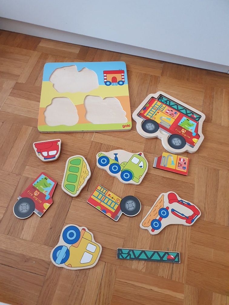 Układanki drewniane puzzle zabawki dla chłopca 2 sztuki