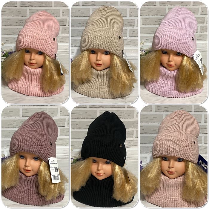 Зимові комплекти шапка хомут без зав‘язок