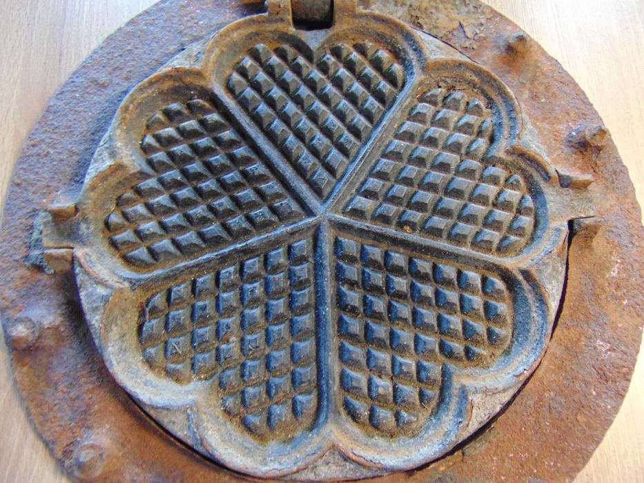 Zabytkowa gofrownica / waflownica na kuchnie kaflowe / fajerki
