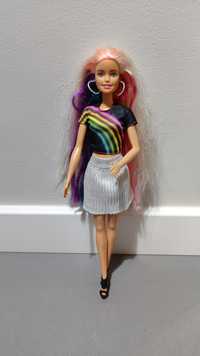 Barbie Mattel tęczowe włosy